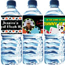 Casino theme water bottle labels